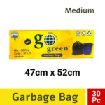 Go Green Garbage Bags | Medium | 19 X 21 Inches | For Dry & Wet Waste | Black