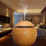 Wooden Cool Mist Humidifier Aroma Diffuser, Beige, 12 W