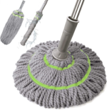 Twist Mop, Microfiber Twisting Mop, Extp, Fendable Stainless Steel Road 5 Feet Handle, Reusable, Home, Office, Shoactory, Hospital, Cleaning Mop - Image 2